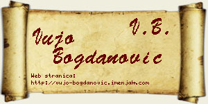 Vujo Bogdanović vizit kartica